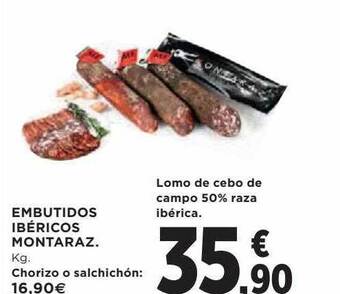 Hipercor Embutidos ibéricos montaraz oferta