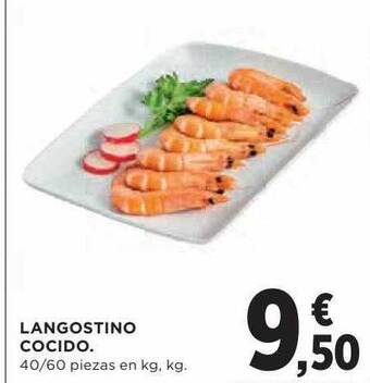 Hipercor Langostino cocido oferta