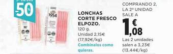 Hipercor 2a unidad -50% lonchas corte fresco elpozo oferta