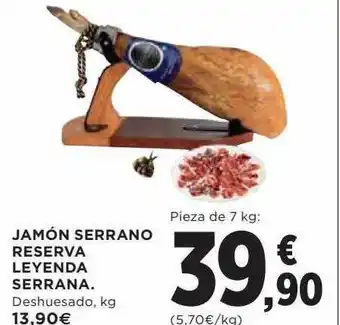 Hipercor Jamón serrano reserva leyenda serrana oferta