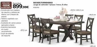 Costco Bayside furnishings juego de comedor 7 piezas: 1 mesa 6 sillas oferta
