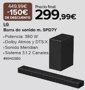 Costco Lg barra de sonido m spd7y oferta