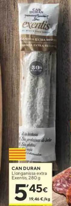 Caprabo Can duran llonganissa extra exentis oferta