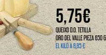 Claudio Queixo d.o. tetilla oro del valle pieza oferta