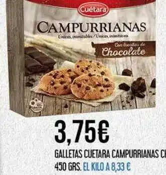 Claudio Galletas cuetara campurrianas chocolate oferta