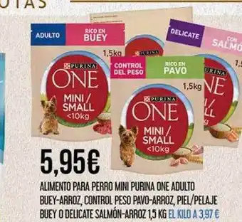 Claudio Alimento para perro mini purina one adulto oferta
