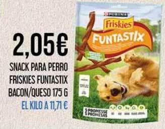 Claudio Snack para perro friskies funtastix bacon queso oferta