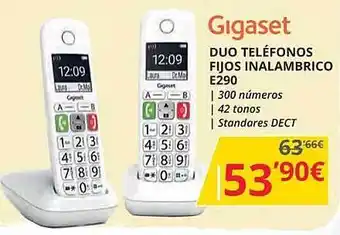 Gigaset duo teléfonos fijos inalambricos e290
