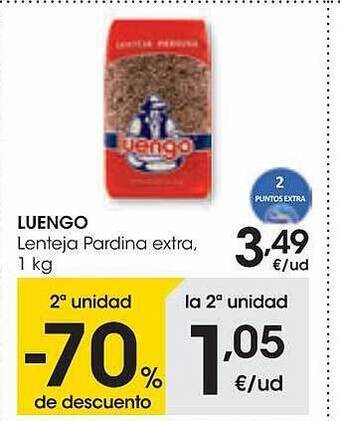 Eroski 2a unidad -70% de descuento luengo lenteja pardina extra oferta