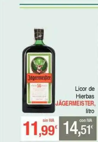 Masymas Licor de hierbas jägermeister oferta