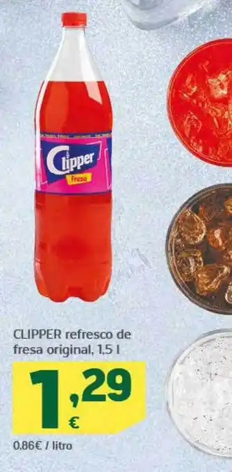 HiperDino Clipper refresco de fresa original oferta