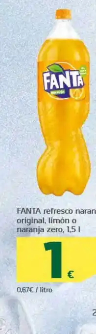 HiperDino Fanta refresco naranja original limón o naranja zero oferta