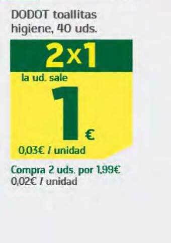 HiperDino Dodot toallitas higiene oferta