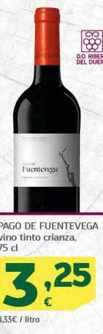 HiperDino Pago de fuentevega vino tinto crianza oferta