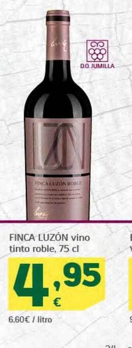 HiperDino Finca luzón vino tinto roble oferta
