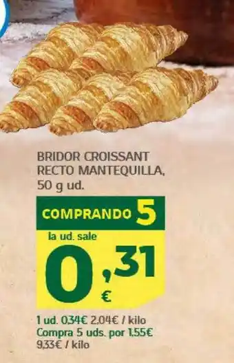 HiperDino Bridor croissant recto mantequilla oferta