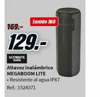 MediaMarkt Altafoz inalámbrico megaboom lite oferta