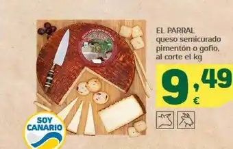 HiperDino El parral queso semicurado pimentón o gofio oferta