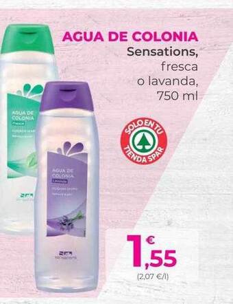 SPAR Gran Canaria Agua de colonia sensations oferta