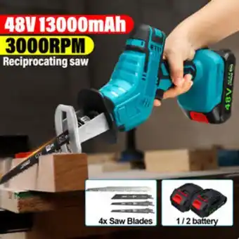 eBay 3000rpm/min sierra de sable inalámbrica recíproca para 4 hojas sierra 2 baterías oferta