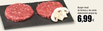 FROIZ Burger Meat de Ternera y de Cerdo Elaboración Propia kg oferta