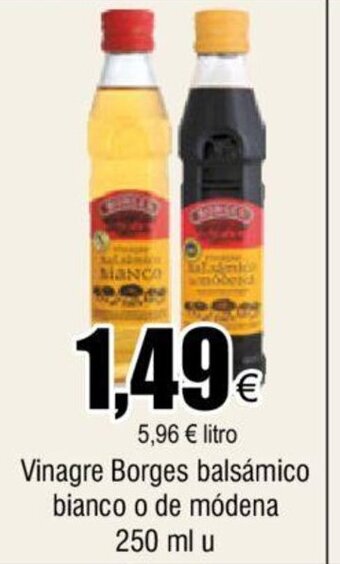 FROIZ Vinagre Borges Balsámico Bianco o de Módena oferta