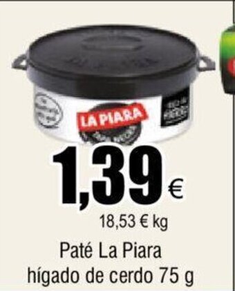 FROIZ Paté La Piara Hígado de Cerdo 75 g oferta