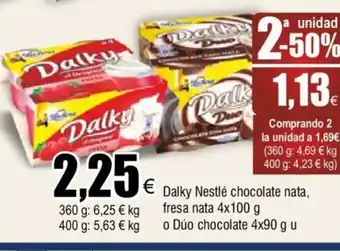 FROIZ Dalky Nestlé chocolate nata, fresa nata 4x90 g u oferta