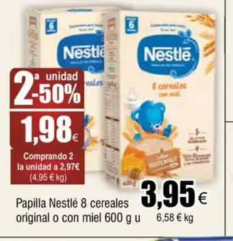 FROIZ Pappilla Nestlé 8 cereales original o con miel 600 g u oferta