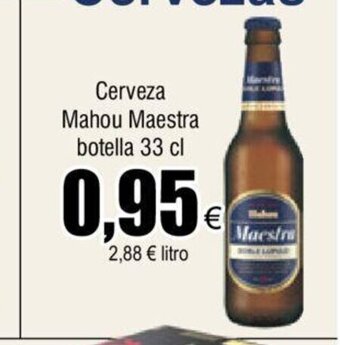 FROIZ Cerveza Mahou Maestra botella 33 cl oferta