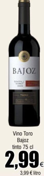 FROIZ Vino Toro Bajoz tinto 75 cl oferta