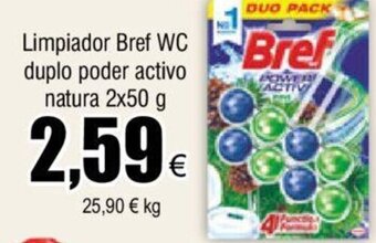 FROIZ Limpiador Bref WC duplo poder activo natura 2x50 g oferta
