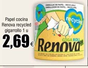 FROIZ Papel cocina Renova recycled gigarrollo 1 u oferta