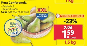 Lidl Pera Conferencia 1.5 kg oferta