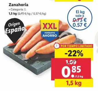Lidl Zanahoria 1.5 kg oferta