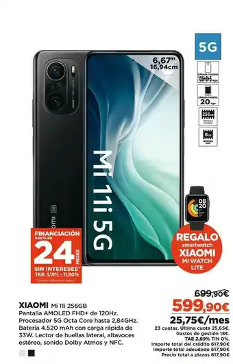 El Corte Inglés Xiaomi Mi 11i 256gb oferta