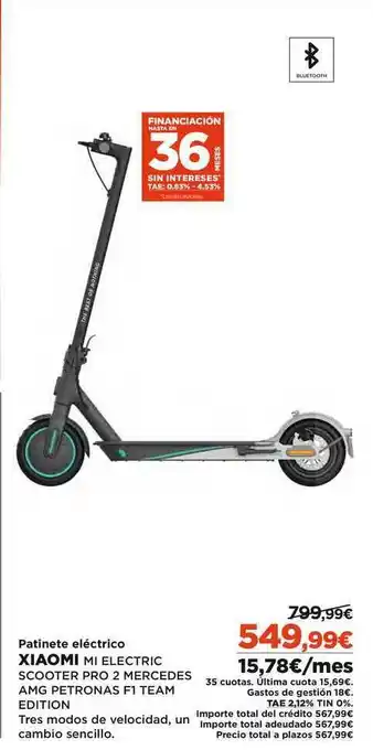 El Corte Inglés Xiaomi Mi Electric Patinete Eléctrico oferta