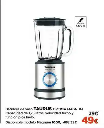 El Corte Inglés Taurus Optima Magnum Batidora De Vaso oferta
