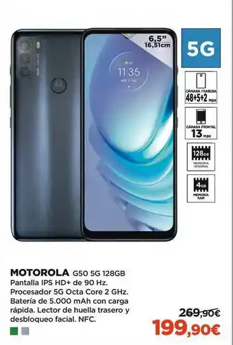 El Corte Inglés Motorola G50 5g 128gb oferta