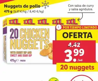 Lidl Nuggets de pollo 475 g oferta