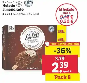 Lidl Bon Gelati Helado almendrado 8x84 g oferta