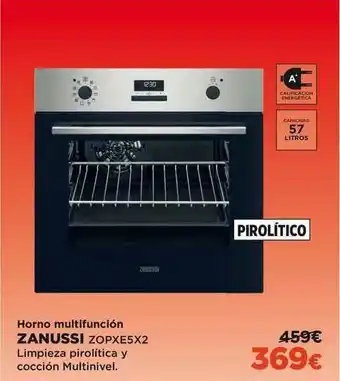 El Corte Inglés Zanussi Horno Mutlifunctón oferta