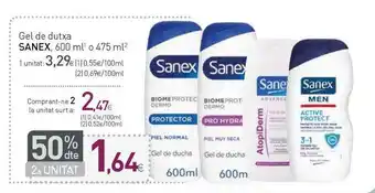 Condis Sanex Gel De Duxa 600ml o 475ml oferta