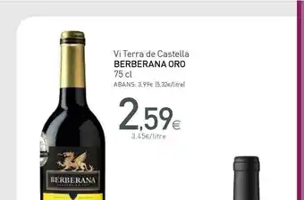 Condis Berberana Oro Vi Terra De Castella 75cl oferta