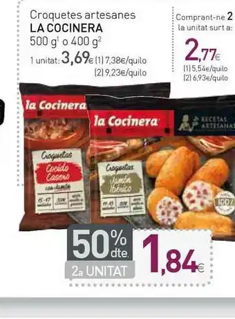 Condis La Cocinera Croquetes Artesanes 500g o 400g oferta