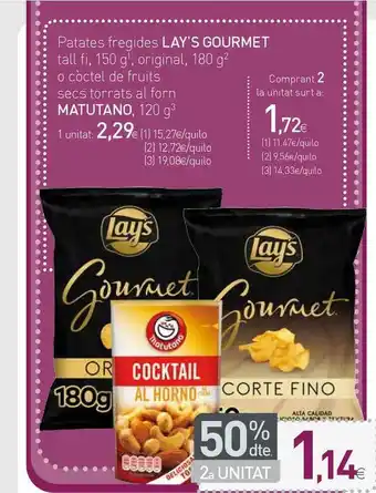 Condis Lay's Gourmet Patates Fregides 150g o 180g oferta