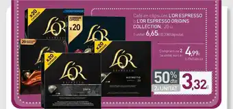 Condis L'or Espresso Cafè En Càpsules O L'or Espresso Origins Collection 20u oferta