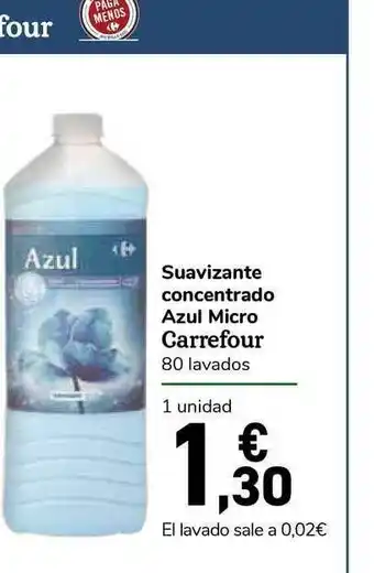Carrefour Express Azul Micro Carrefour Suavizante Concentrado 80 lavados oferta