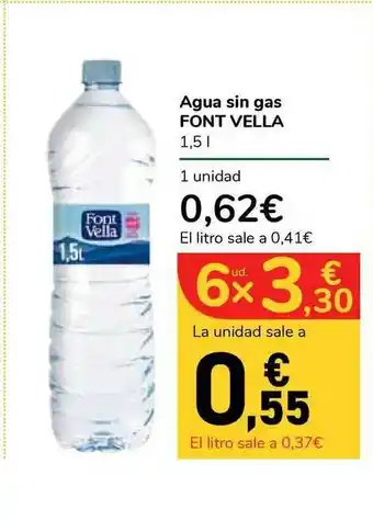Carrefour Express Hojiblanca Agua Sin Gas Font Vell 1,5L oferta