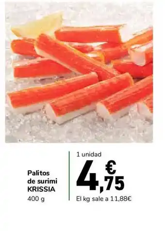 Carrefour Express Krissia Palitos De Surimi 400g oferta